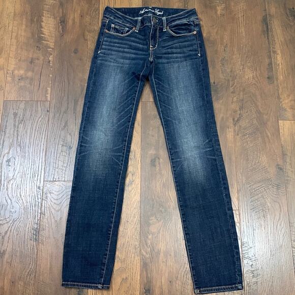 American Eagle Stretch Skinny Dark Wash Jeans - Picture 1 of 5
